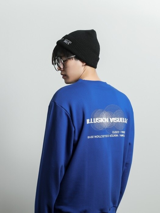 illusion sweat shirt[blue]