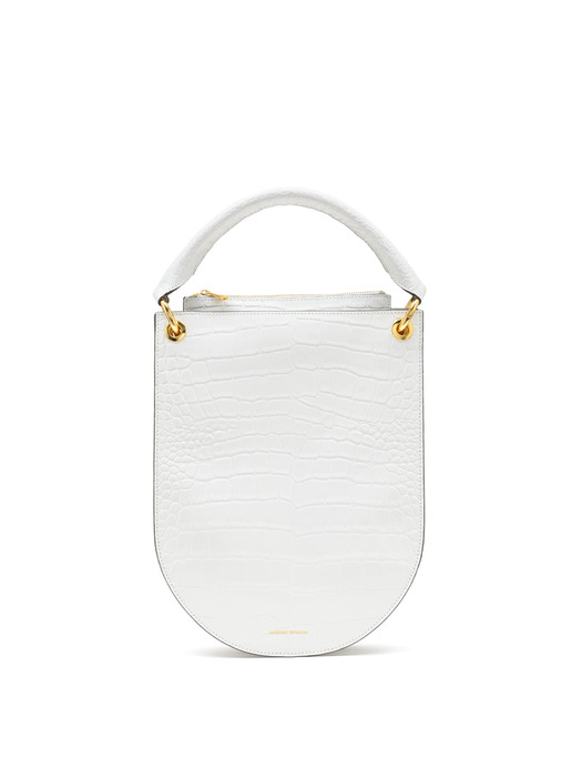Peter Bag in Croc White