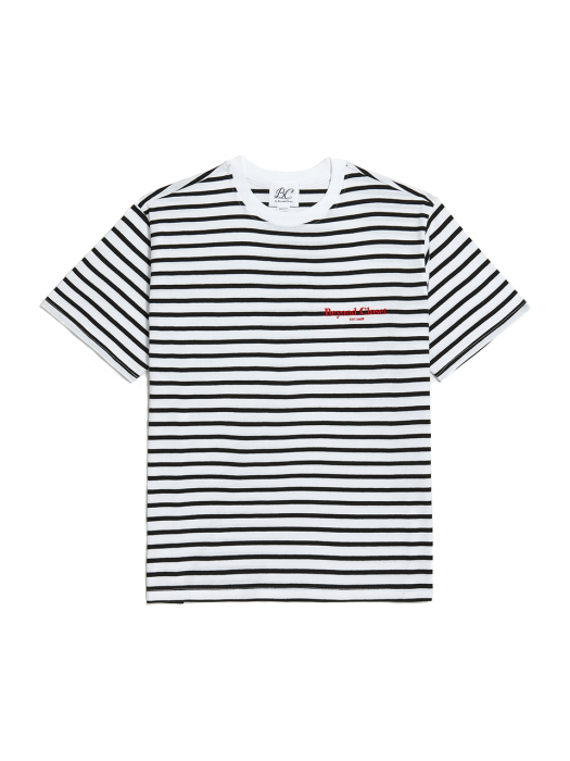 NEW EDITION LOGO STRIPE 1/2 T-SHIRTS WHITE