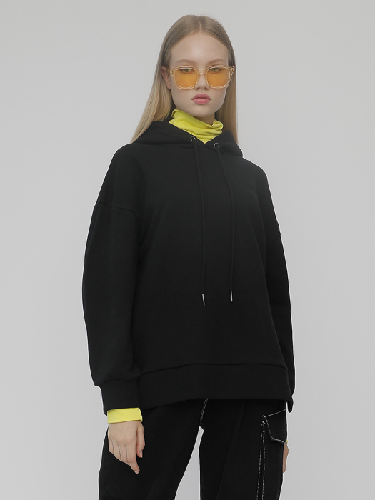 [UNISEX]R TURTLENECK LAYERED HOODIE