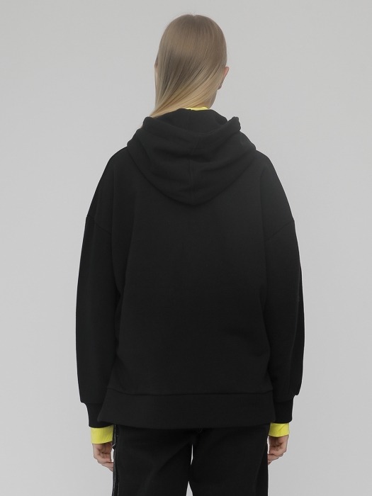 [UNISEX]R TURTLENECK LAYERED HOODIE