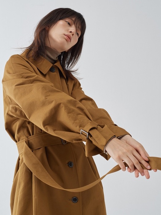 Raglan Sleeve Long Trench Coat