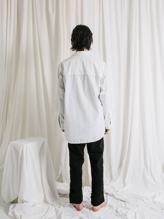 Asymmetric S-vent Shirts #1 [white]