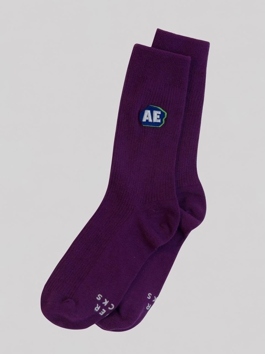 Stone logo socks Purple