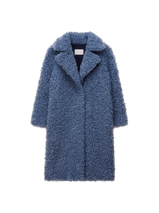 FAUX FUR KALGAN COAT LAPEL