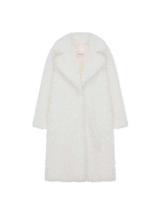 FAUX FUR KALGAN COAT LAPEL