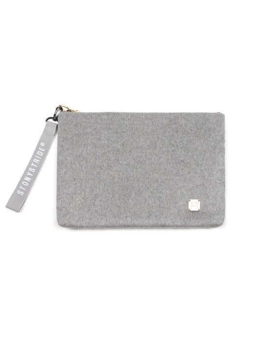 Delicate wool clutchbag - gray