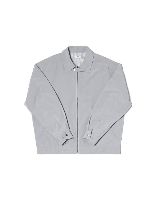 Plain Zip-up Jacket(Gray)