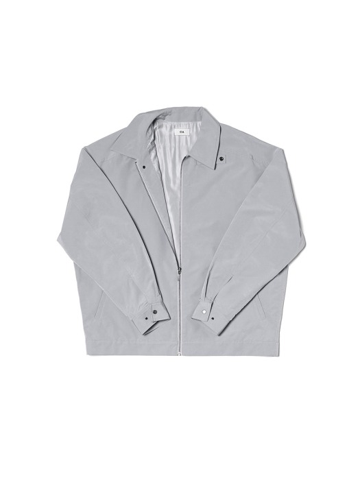 Plain Zip-up Jacket(Gray)