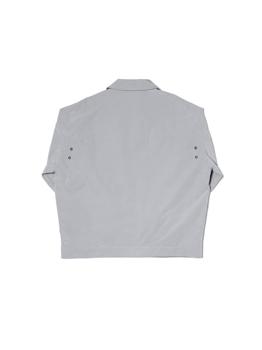 Plain Zip-up Jacket(Gray)
