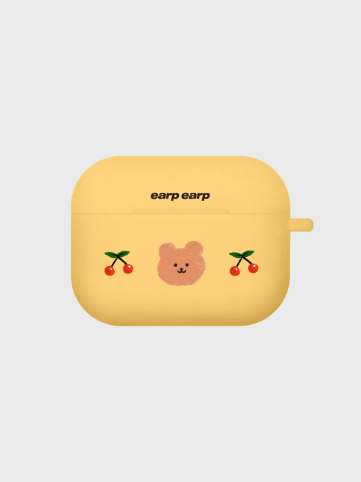 Dot cherry bear-yellow(Air pods pro)