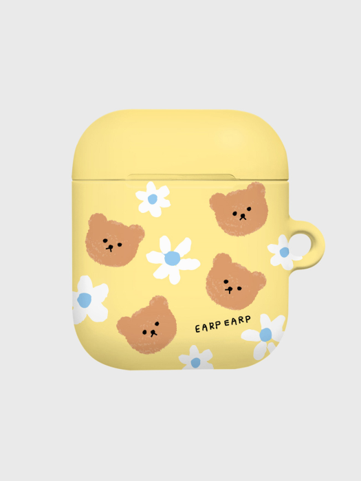 Dot flower bear-yellow(Hard air pods)