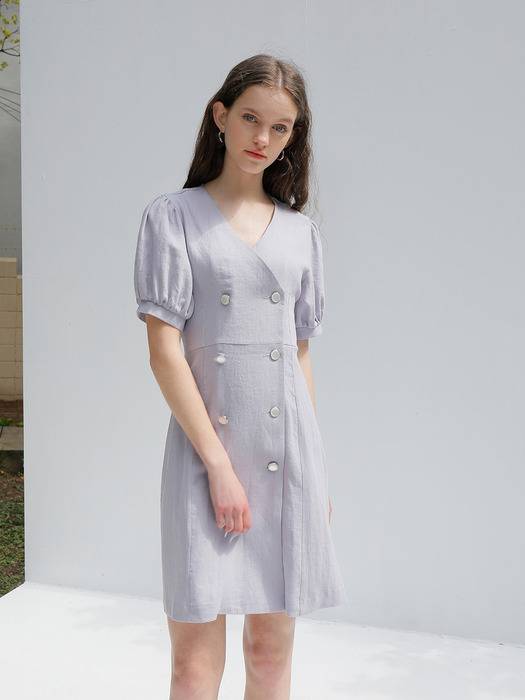 LINEN DOUBLE ONEPIECE_LIGHT PURPLE