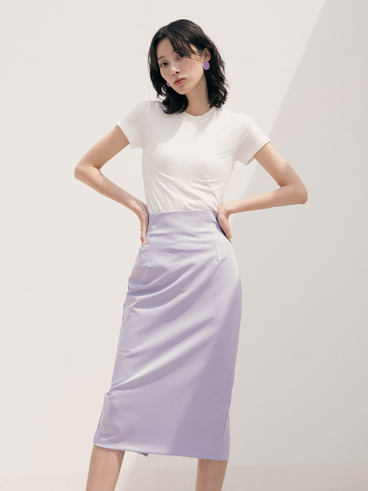 DUL BACK SLIT SKIRT VIOLET