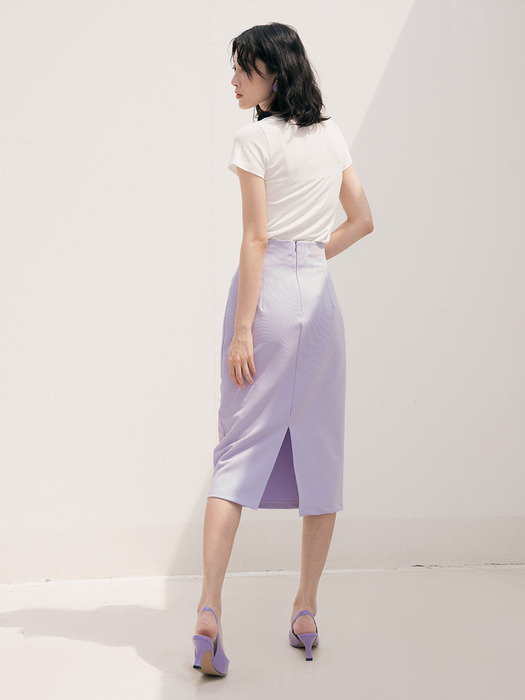 DUL BACK SLIT SKIRT VIOLET