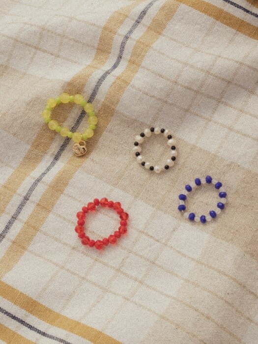 Retro beads ring (4style)