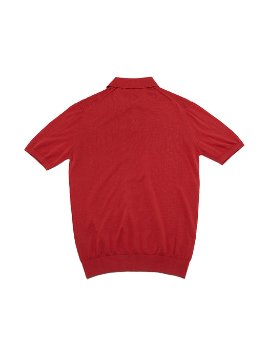 Basic Pattern Half Polo Shirt_RE