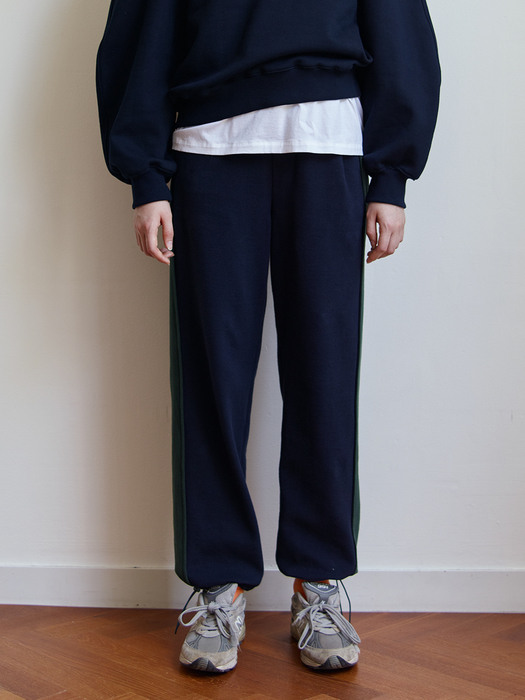 SIDE POINT JOGGER PANTS - NAVY