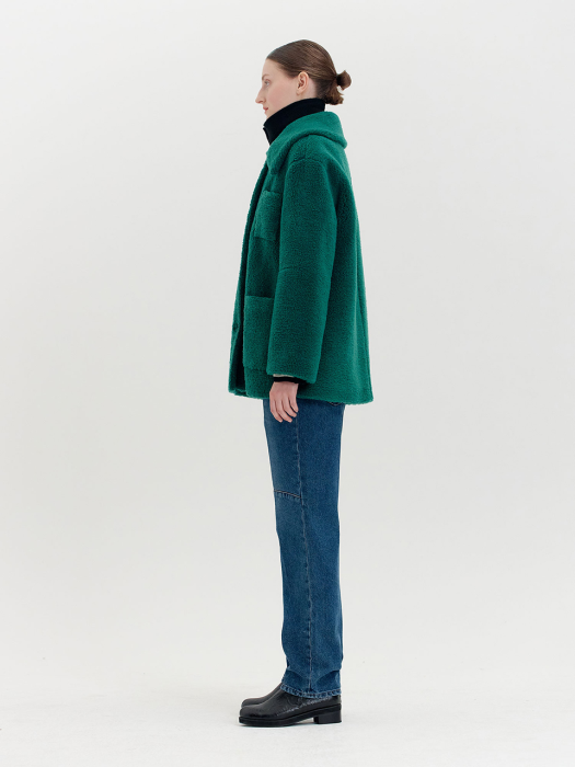 QUILARA Faux Fur Jumper - Green