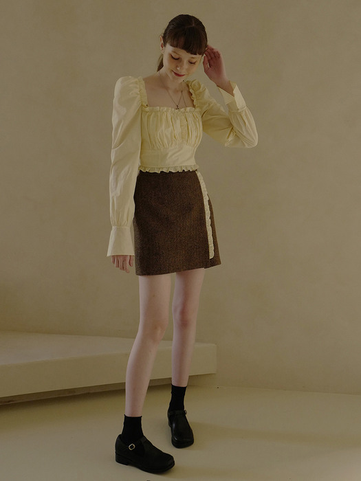 Becoming Lady Mini Skirt (Herringbone)