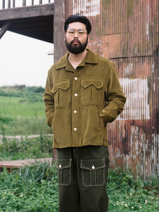 CORDUROY WESTERN JACKET [Olive] 