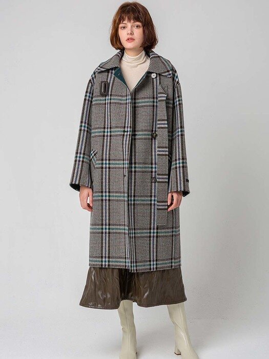 wool single balted coat (premium line)_CHECK