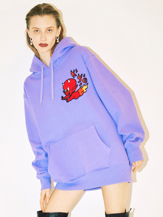 HOT STUFF x KYE COLLABORATION/GRAPHIC EMBROIDERY OVERSIZED HOODY (KYTZ7HDR02W)