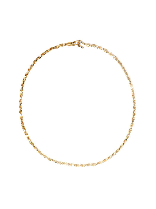 TWIST ROPE NECKLACE_Gold_L