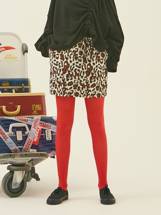 Leopard Mini Skirt (Brown)