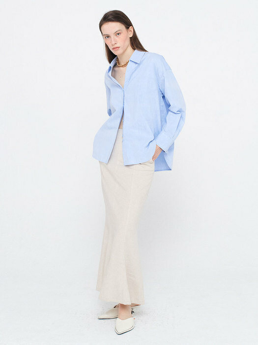 Washed Basic Shirts_Light Blue