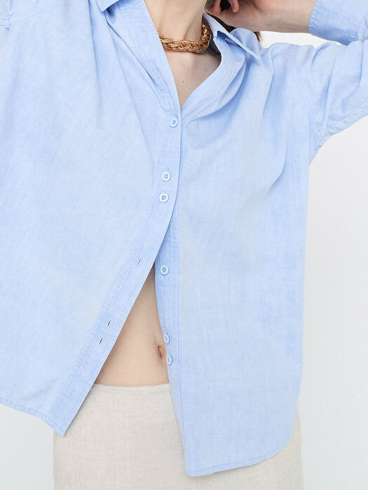 Washed Basic Shirts_Light Blue