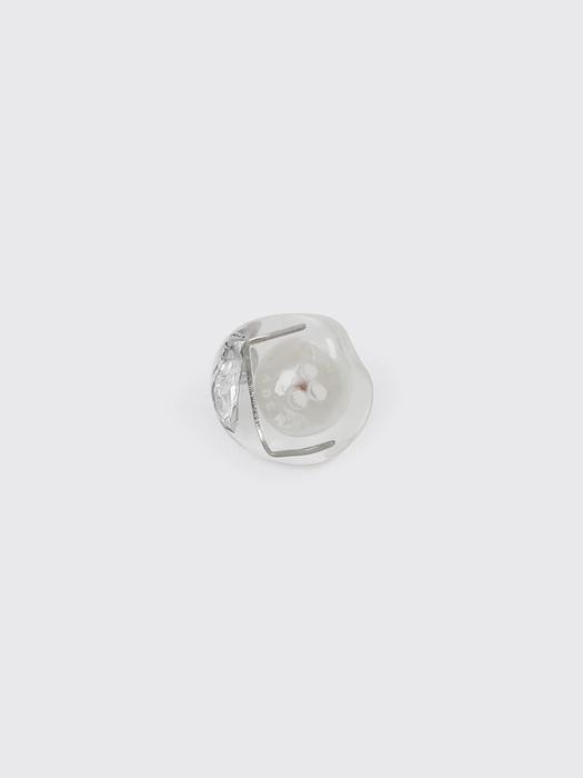 Button earring Silver