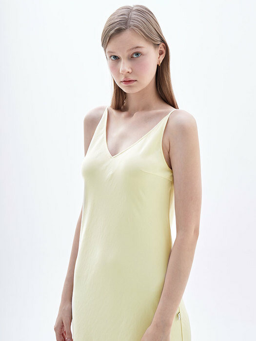 Satin Slip Dress [LIGHT YELLOW] JYDR1B920Y1