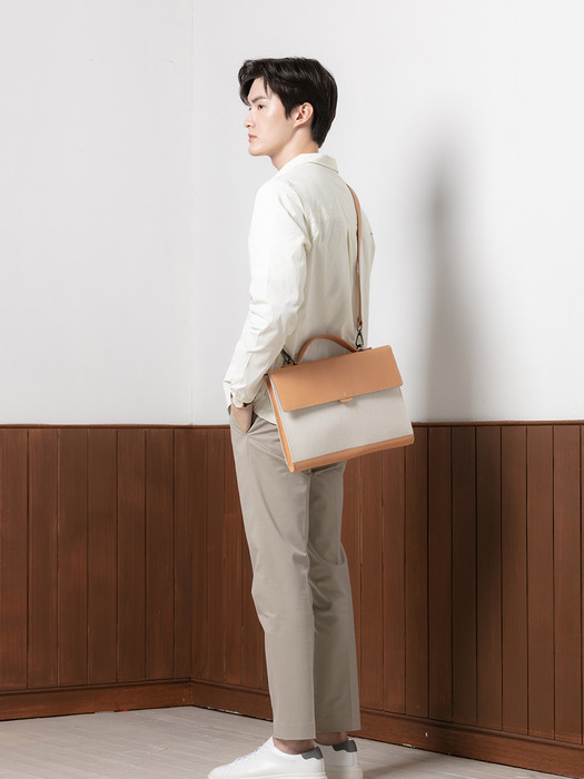Polygon Document Tote New [beige canvas]