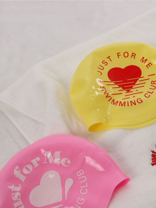 Heart Logo Swim Cap (Pink) 