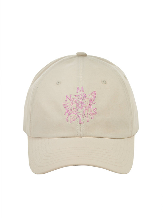 angel` baseball cap_cream&pink