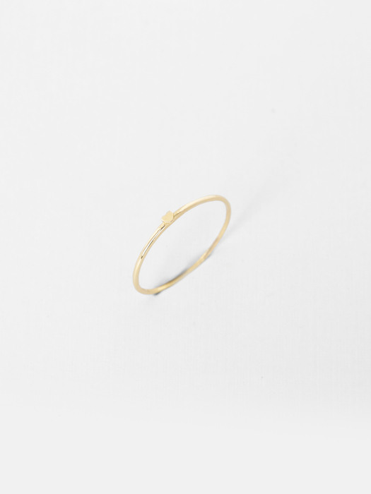 [14K GOLD] 러블리 스몰 하트 포인트 옐로우 골드 반지