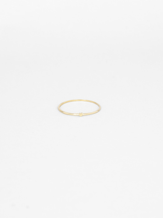 [14K GOLD] 러블리 스몰 하트 포인트 옐로우 골드 반지