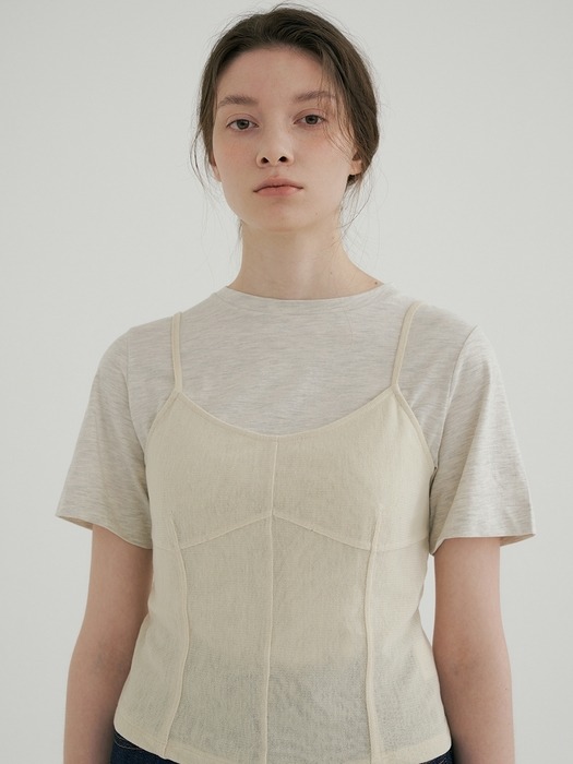 cotton half sleeve t-shirt (3colors)