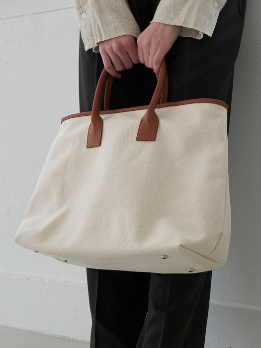 Easy canvas tote bag - brown