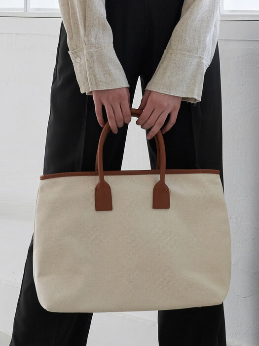 Easy canvas tote bag - brown