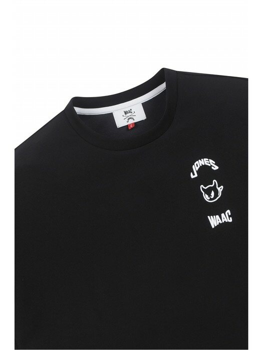 [WAAC X JONES] 로고 포인트 반팔 티셔츠 WMTCX22778BKX