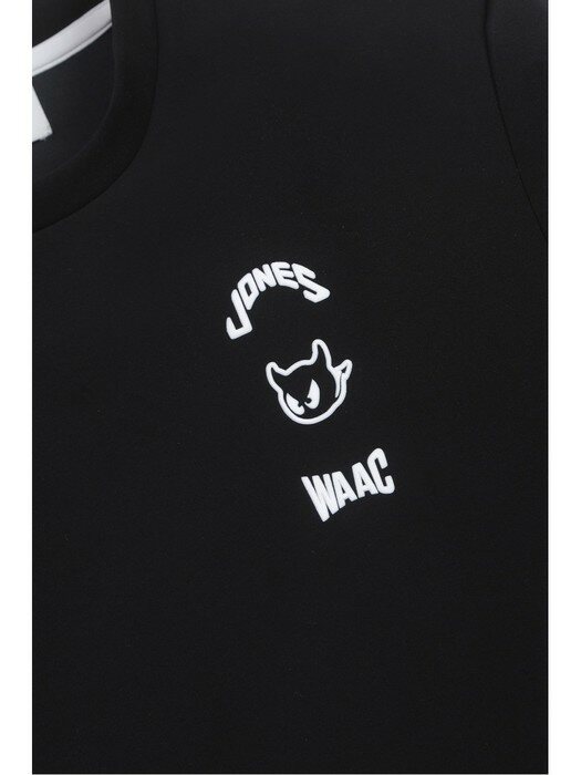 [WAAC X JONES] 로고 포인트 반팔 티셔츠 WMTCX22778BKX