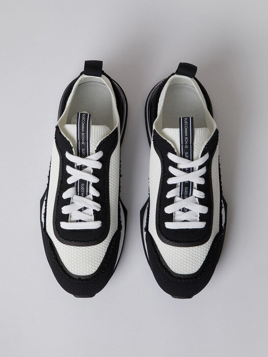 Knit pattern sneakers(black&white)_DG4DA22501BWX