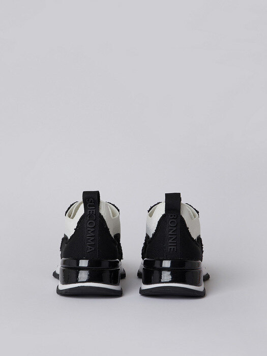 Knit pattern sneakers(black&white)_DG4DA22501BWX