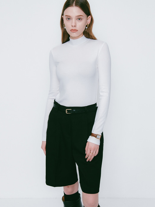 [단독기획] [1+1] Lossy Half Neck Pola Knit