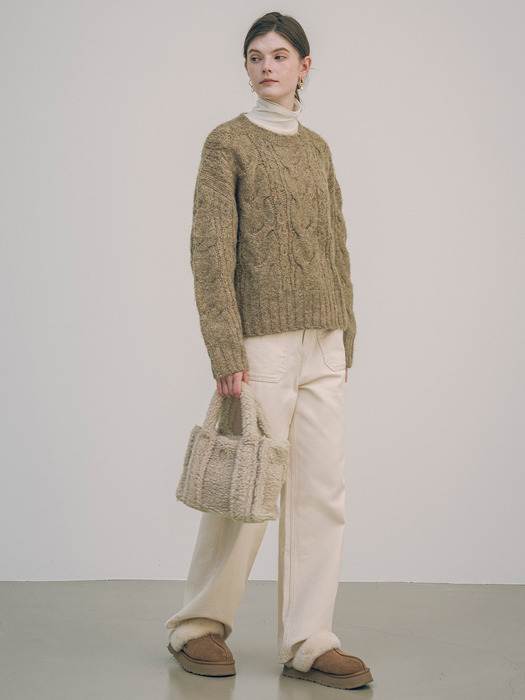 SIAC3015 shearing tote bag_Beige