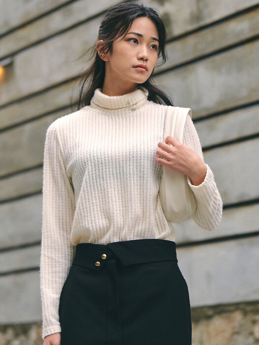 Lace Pattern Pullover_Cream