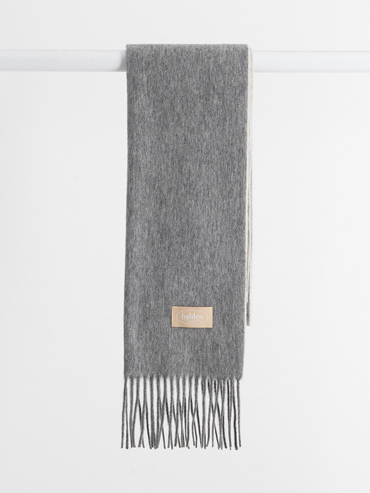 two tone cashmere muffler (M001_grey)