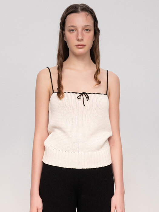 Via Rina string knit top